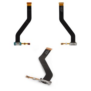 Cable flex puede usarse con Samsung T530 Galaxy Tab 4 10.1, T531 Galaxy Tab 4 10.1 3G, T535 Galaxy Tab 4 10.1 3G, del micrófono, del conector de carga, con componentes
