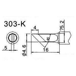 Punta de recambio para cautín Quick 303 K