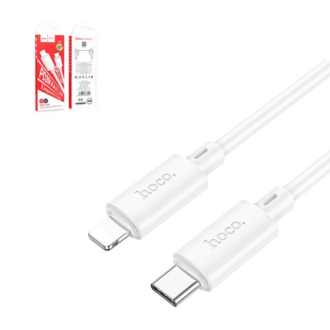 Cable USB Hoco X88, USB tipo C, Lightning, 100 cm, 20 W, blanco, #6931474783295