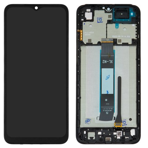 Pantalla LCD puede usarse con Xiaomi Redmi A2, Redmi A2 Plus, negro, con marco, Original PRC 
