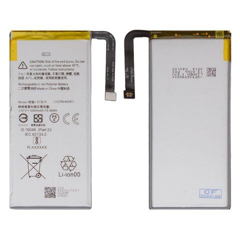Batería GTB1F puede usarse con Google Pixel 5, Li Polymer, 3.87 V, 4080 mAh, Original PRC