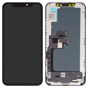 Pantalla LCD puede usarse con iPhone XS, negro, con marco, AAA, TFT , ZY, LTPS HD+