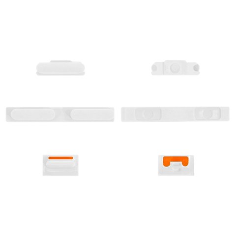 Пластик боковых кнопок корпуса для Apple iPhone 5C, полный комплект, белый