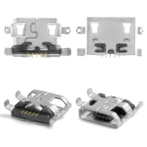 Конектор зарядки для Xiaomi Mi 1, Mi 1S, Redmi Note 4X; Alcatel One Touch 6030 Idol, One Touch 7040 POP C7, 5 pin, micro USB тип B