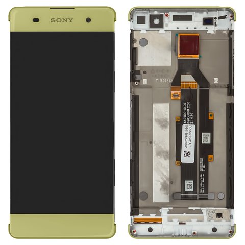 Дисплей для Sony F3111 Xperia XA, F3112 Xperia XA Dual, F3113 Xperia XA, F3115 Xperia XA, F3116 Xperia XA Dual, золотистый, с рамкой, Original PRC , lime gold