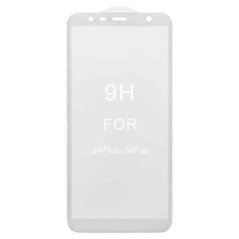 Защитное стекло All Spares для Samsung J415F Galaxy J4+, J610 Galaxy J6+, 5D Full Glue, белый, cлой клея нанесен по всей поверхности