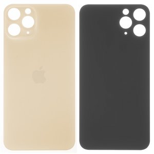 Задня панель корпуса для iPhone 11 Pro, золотиста, потрібно зняти скло камери, small hole, matte gold