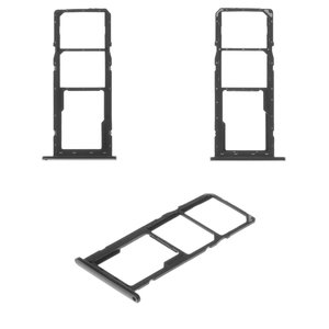 Держатель SIM карты для Samsung A015 Galaxy A01, черный