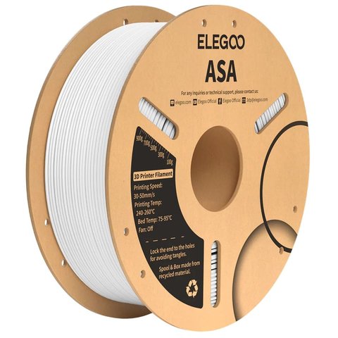 Филамент ELEGOO ASA, белый white , 1 кг