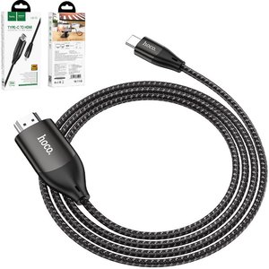 Адаптер Hoco UA16, для проектора, для монітора, USB тип C, HDMI, сірий, 4K, #6931474755025