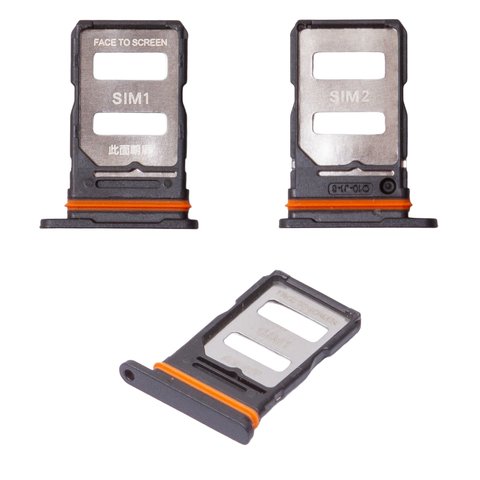 Держатель SIM карты для Xiaomi Poco X7, Poco X7 Pro, черный