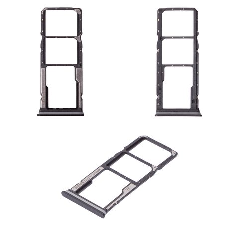 Держатель SIM карты для Xiaomi Poco C75, Redmi 14C 4G, Redmi A3 Pro, черный, midnight black