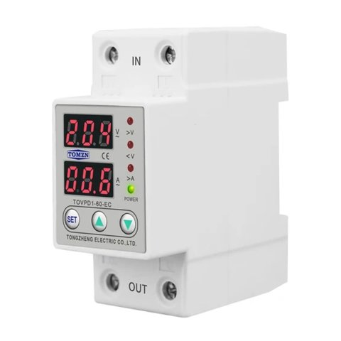 Реле напруги TOMZN TOVPD1 40 VA, 220 В, 40 A, з захистом по струму і напрузі