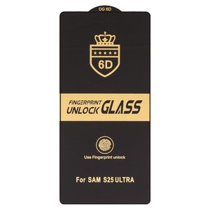 Защитное стекло ESD 6D для Samsung S938 Galaxy S25 Ultra, совместимо с чехлом, Full Glue, Anti Static, без упаковки , черный