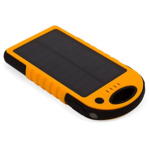 Cargador solar portátil con batería de 12000 mAh (2×USB, IP65, anaranjado) Cargador solar portátil con batería de 12000 mAh (2×USB, IP65, anaranjado)